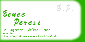 bence percsi business card